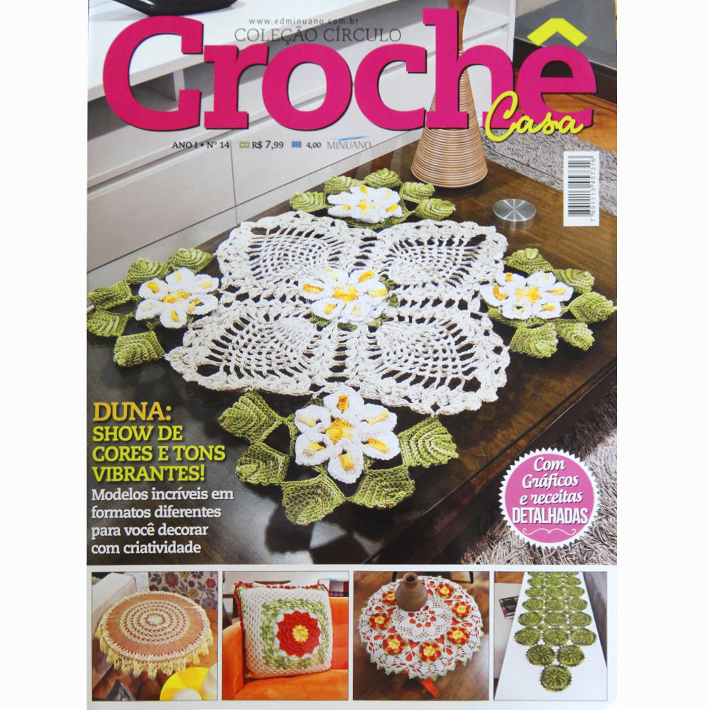Revistas de crochê para decoração de interiores
