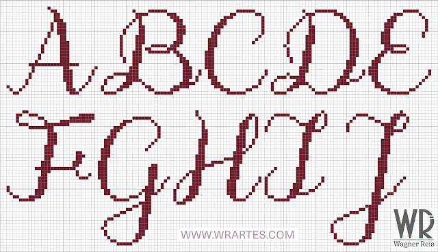 letras maiúsculas grandes ponto cruz download