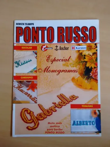 revistas de artesanato ponto russo