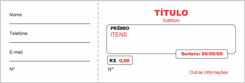 rifa para ação entre amigos