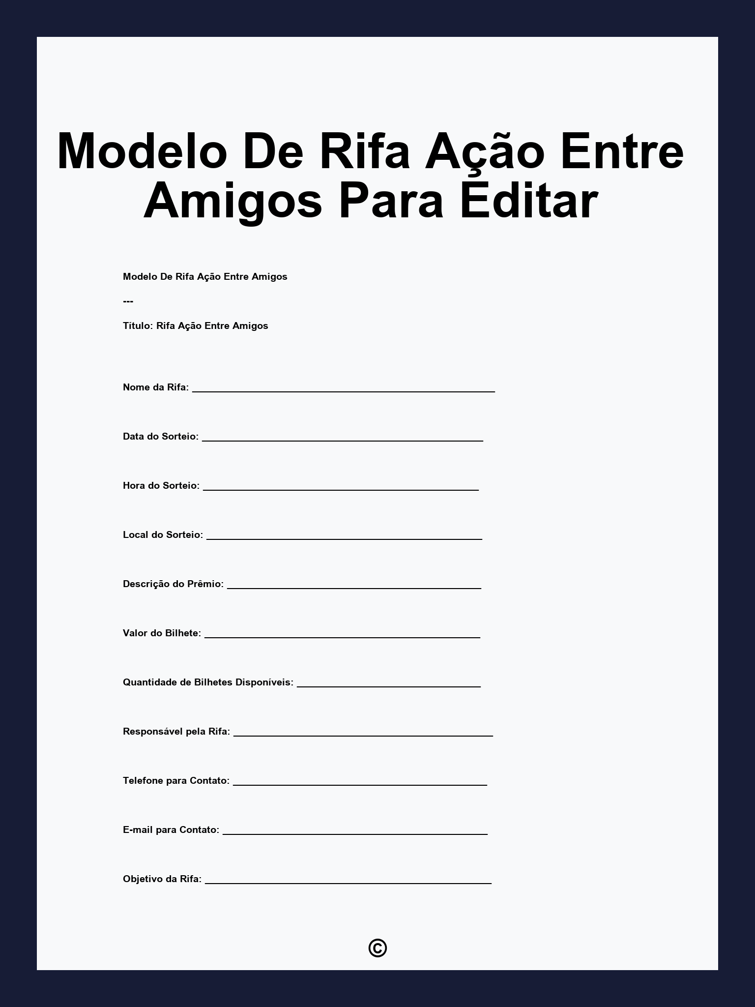 criar rifa para imprimir