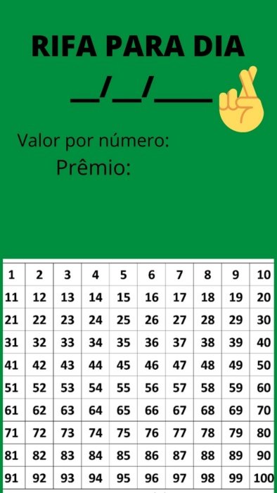 ferramenta para criar rifa personalizada