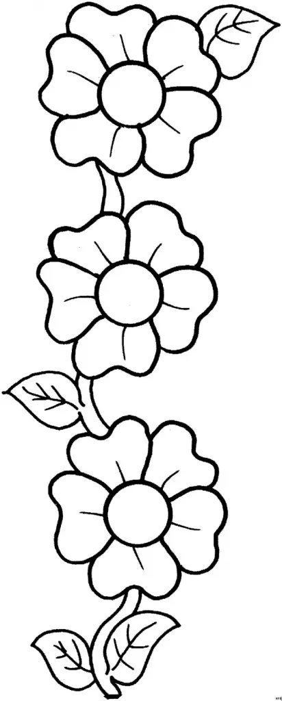 risco flor simples pano prato