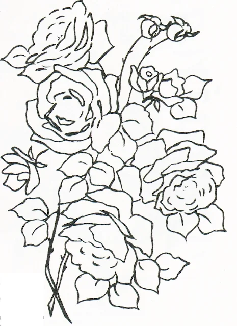 riscos de rosas para patchwork