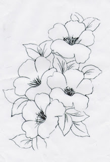 riscos de flores para pintura