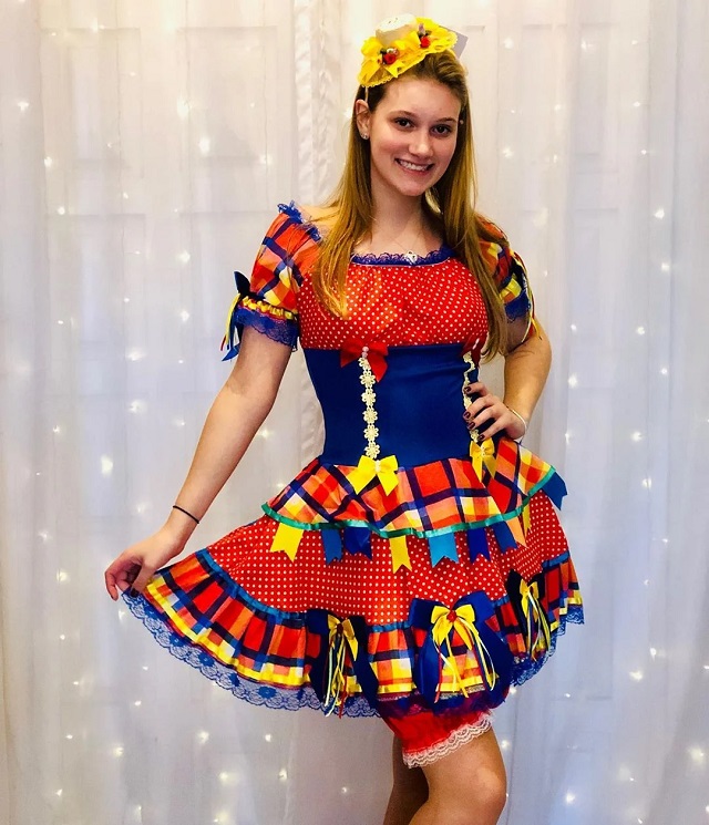 ideias de roupa junina com roupa velha