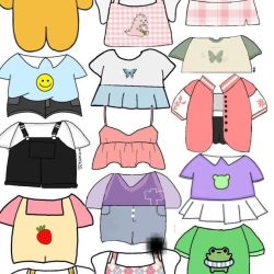 padrões de roupa em papel