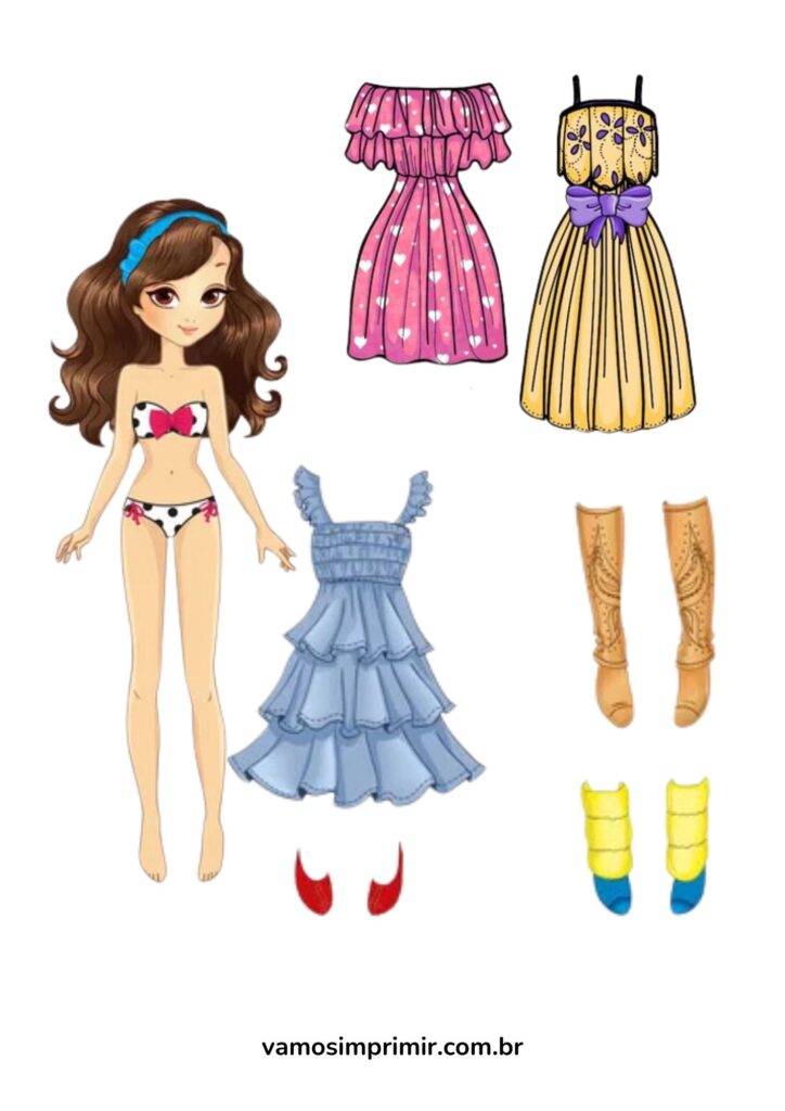 desenhos de roupa para imprimir e colorir
