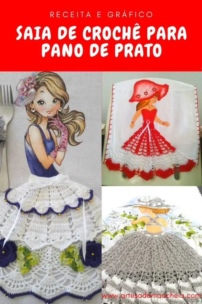 saia de crochê com gráfico saída de praia