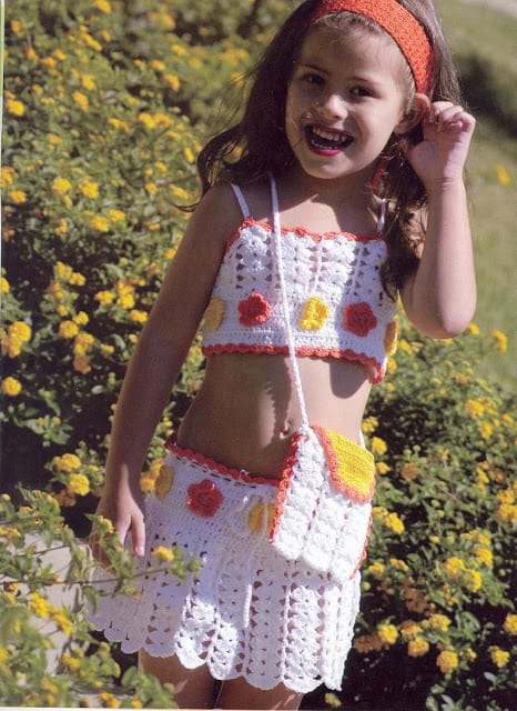 Saia de crochê preta