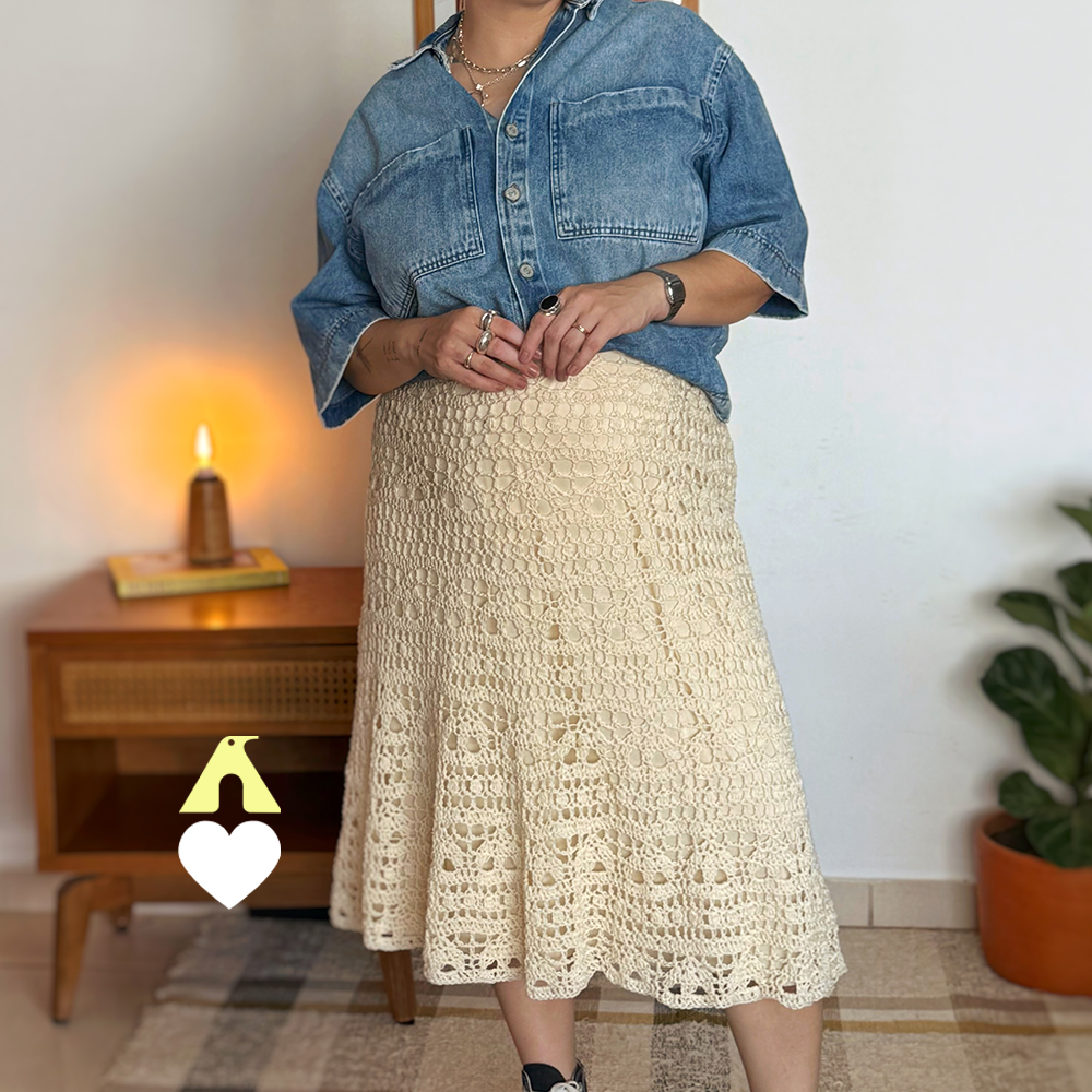 Saia de crochê infantil