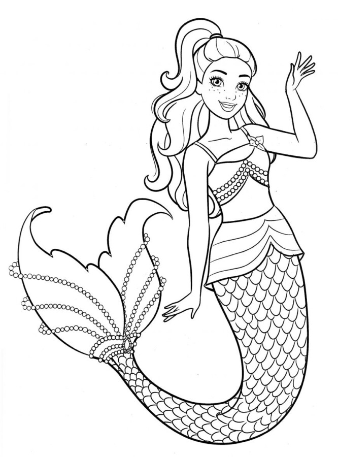 melhores desenhos de sereia para pintar online