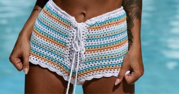 short de crochê feminino passo a passo