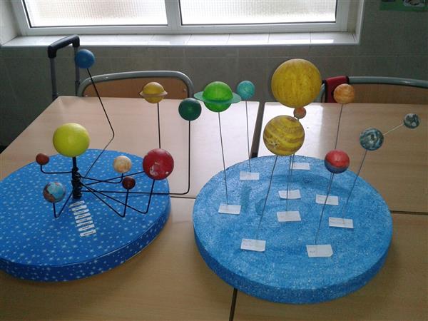 maquete sistema solar simples