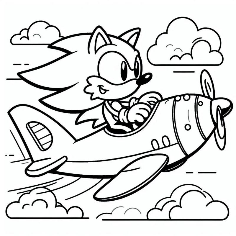 sonic 2 cenas de ação para colorir