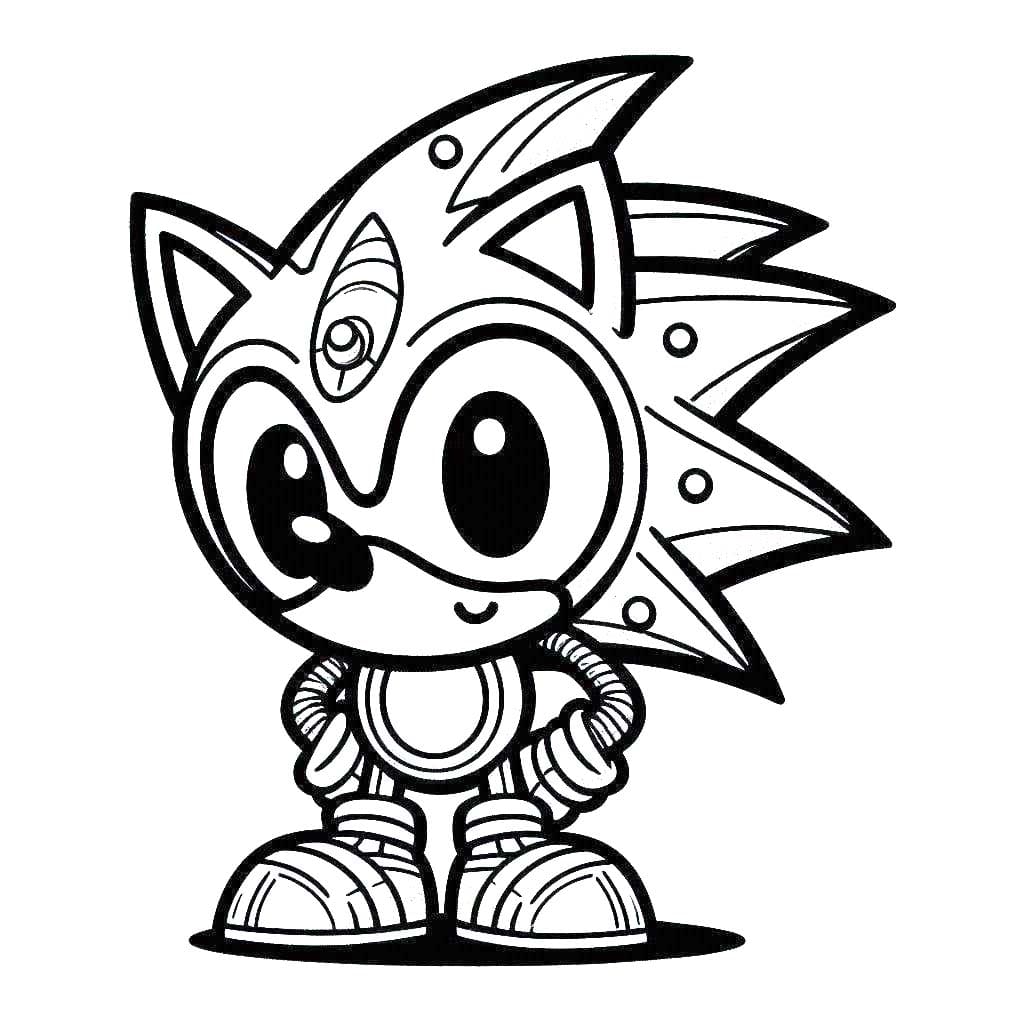 sonic 2 knuckles para colorir