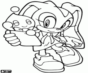 sonic 2 amy rose para colorir