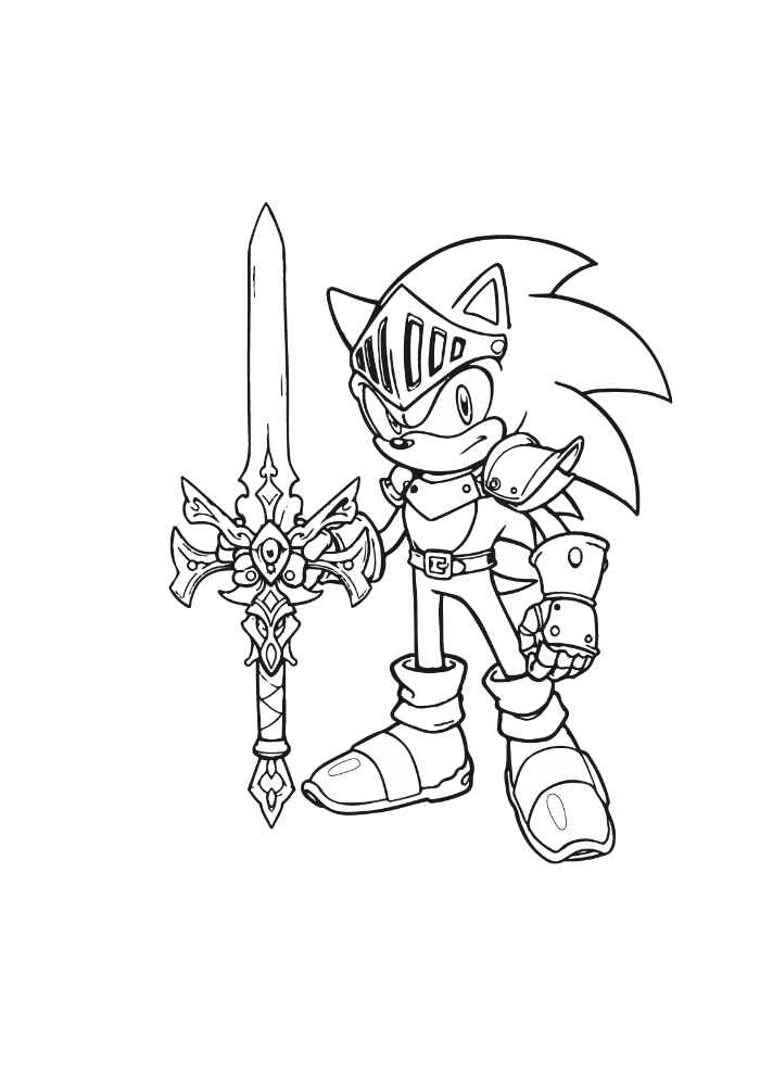 sonic x para colorir