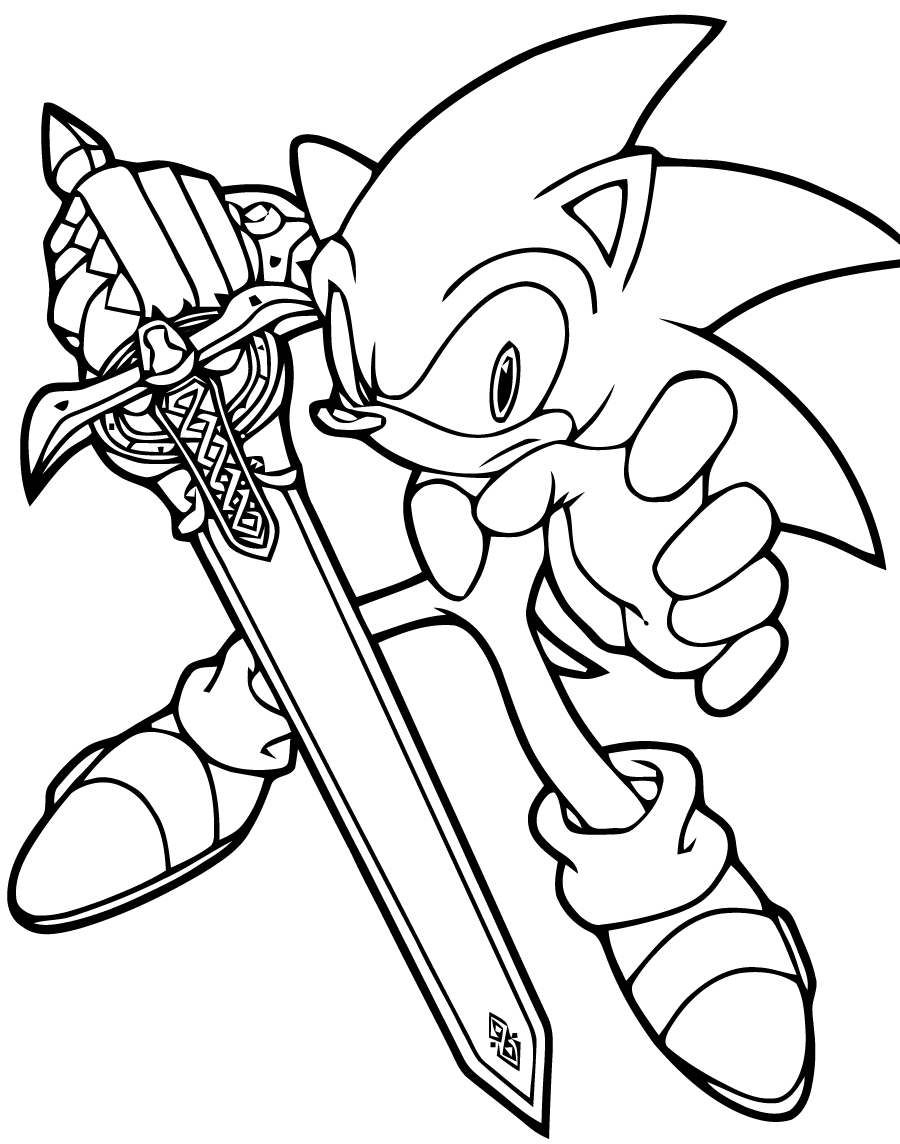 sonic para colorir online