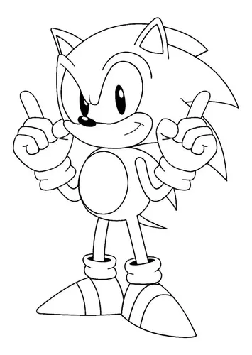 sonic e amigos para colorir