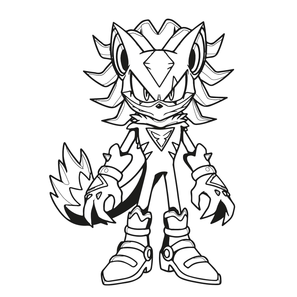 shadow the hedgehog para colorir