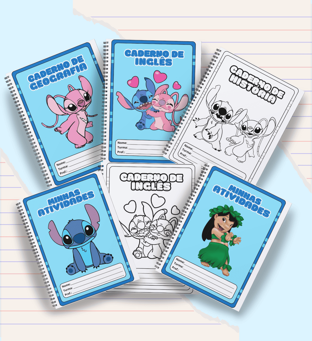 capa caderno stitch pintura