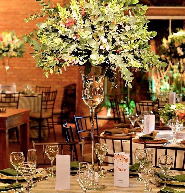 taças de vidro para decoração de casamento