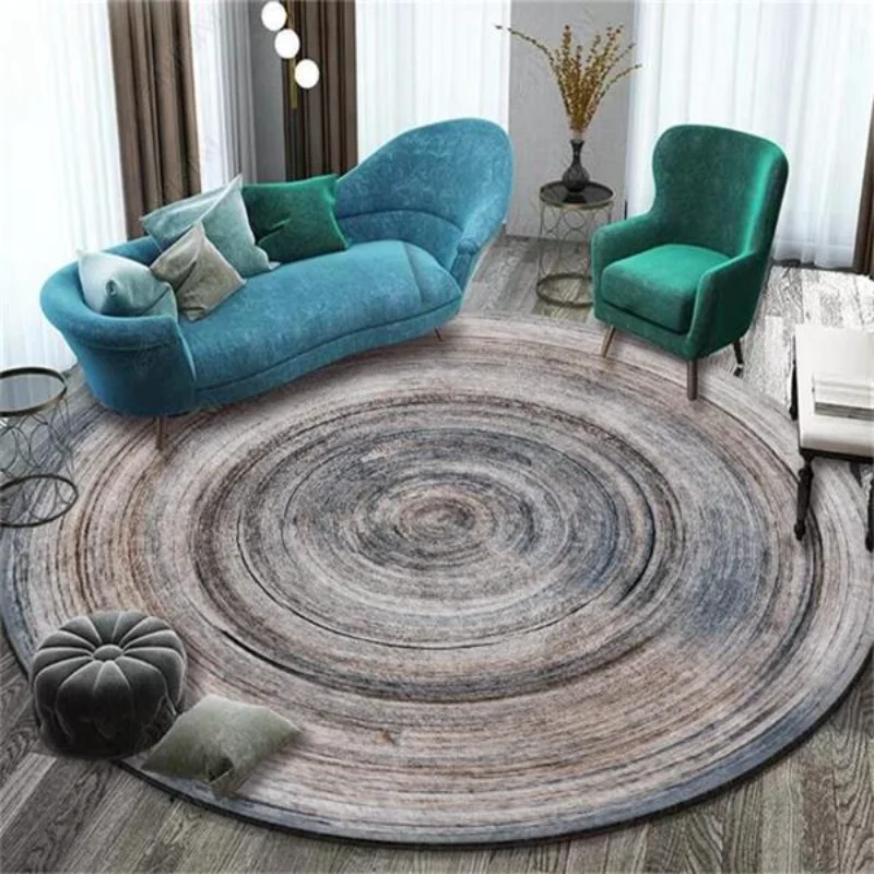 como evitar escorregar em tapete redondo azul