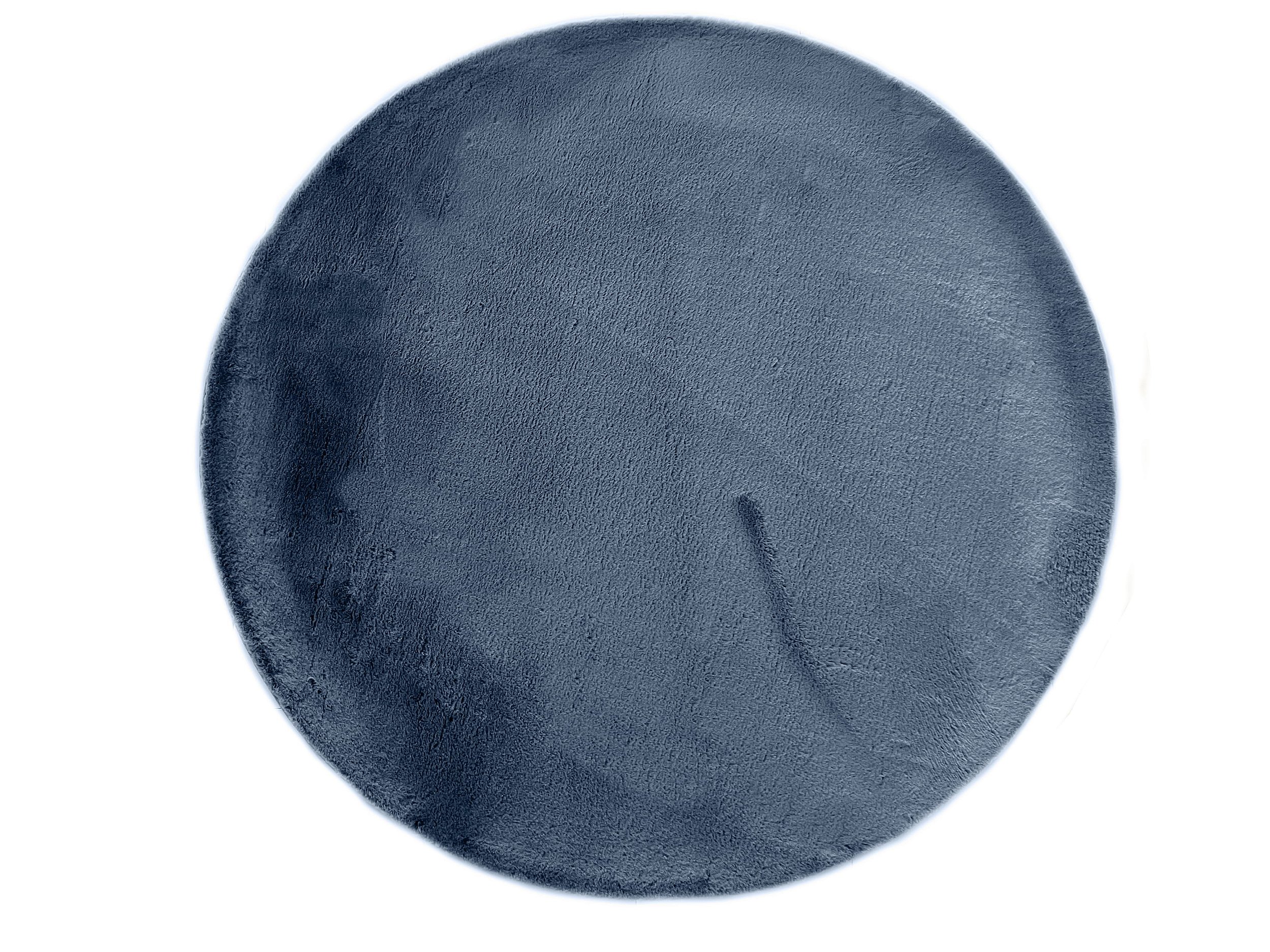 ideias de decoração com tapete azul redondo