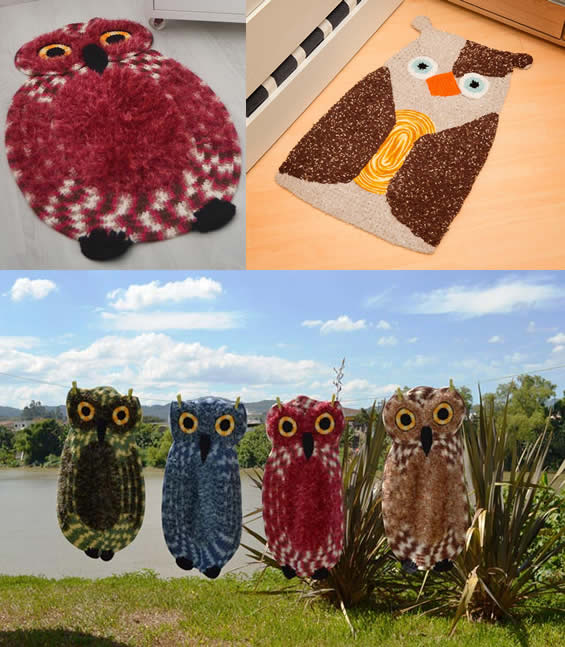 tapete coruja barbante