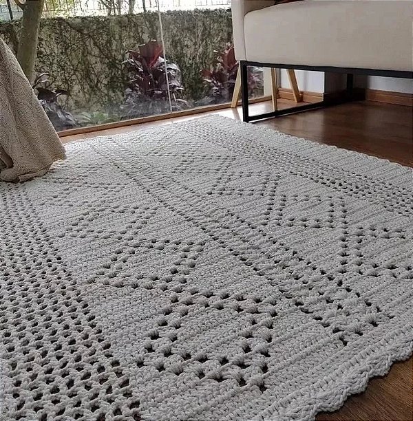 tapete croche quadrado