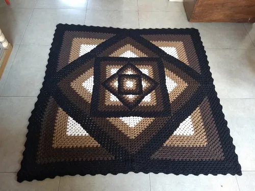 tapete croche quadrado