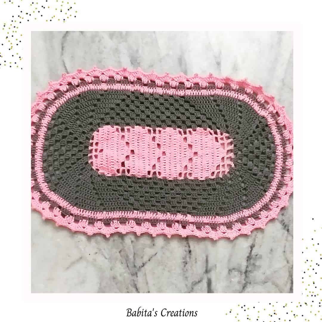 tapete croche rosa barbante 6 ou 8 qual melhor