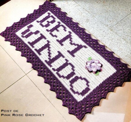 tapete de croche bem vindo vs tapete de fibra de coco