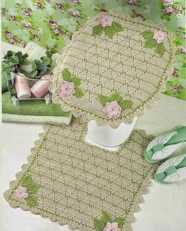 tapete croche flores 3d versus rasteiras qual escolher