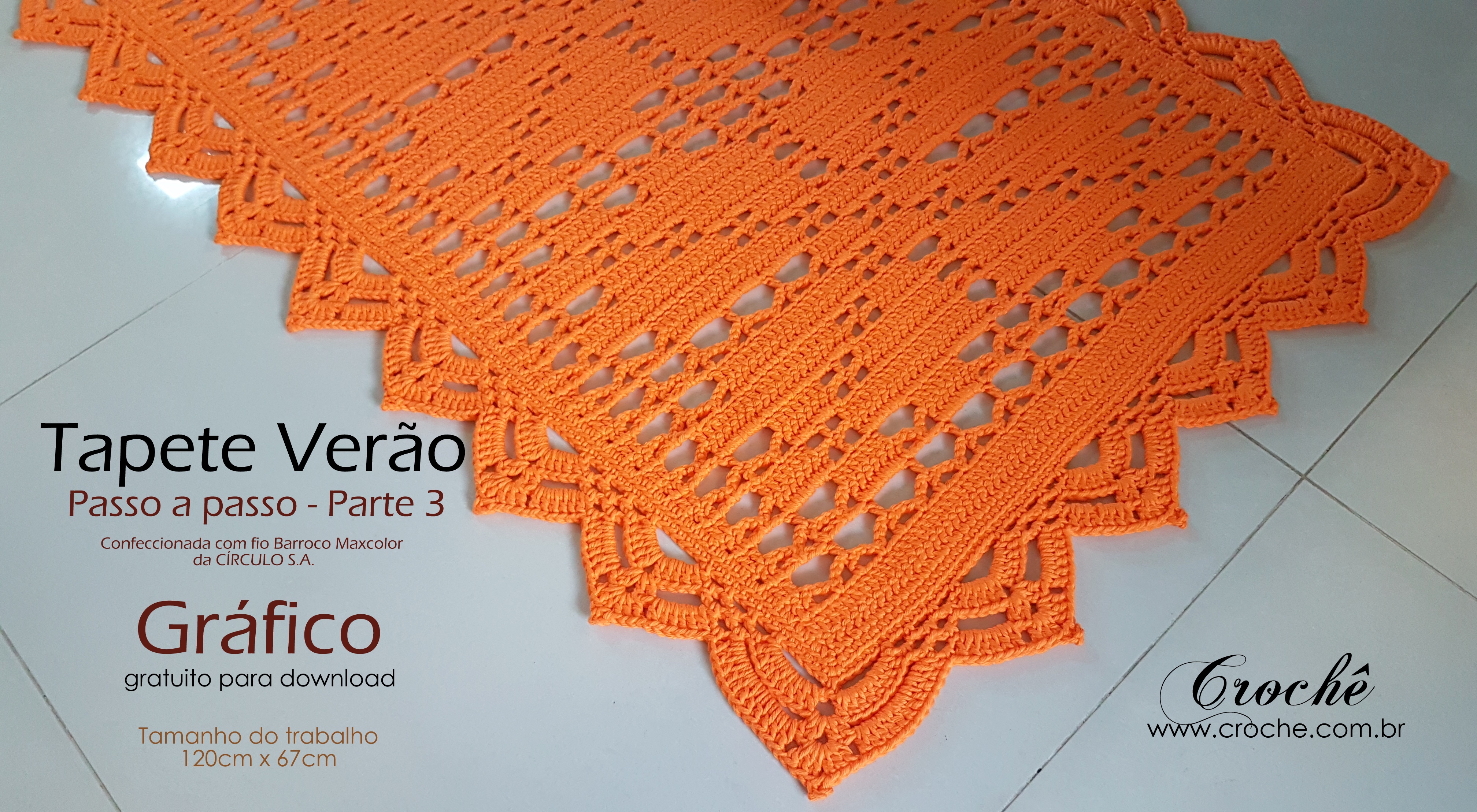 modelos de tapete de crochê com gráfico