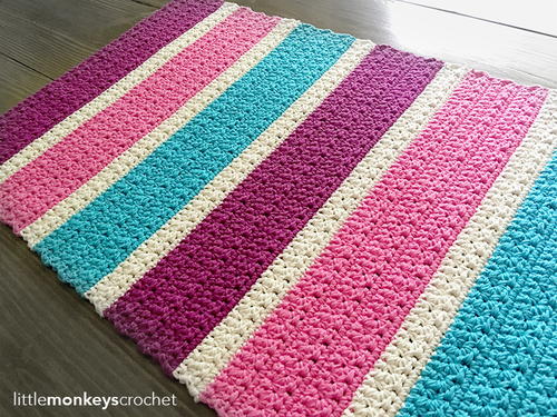 tapete de croche duas cores