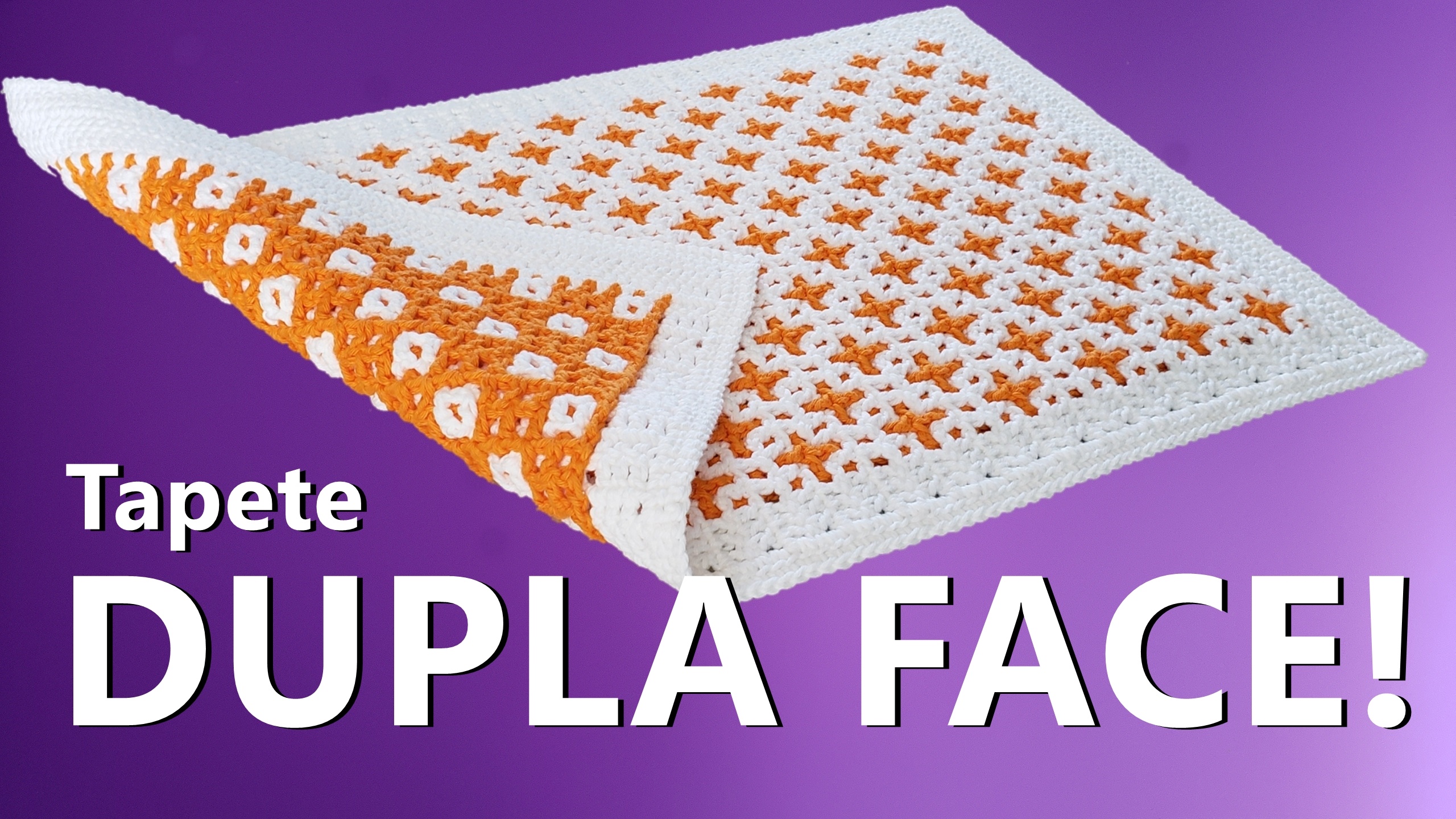 tapete de crochê duas cores vs tapete de crochê uma cor