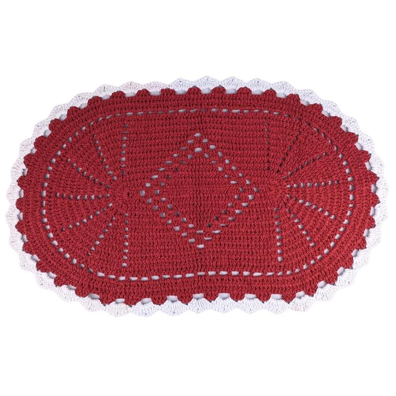 Decoração com Tapetes de Crochê Oval: Ideias para Banheiro