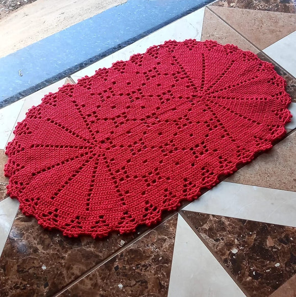 Passo a Passo: Tapete de Crochê Oval Econômico (Gaste Pouco Fio!)