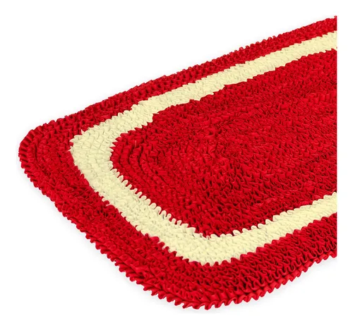 tapete de crochê frufru na tela