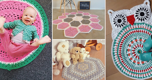 tapete de croche para quarto infantil