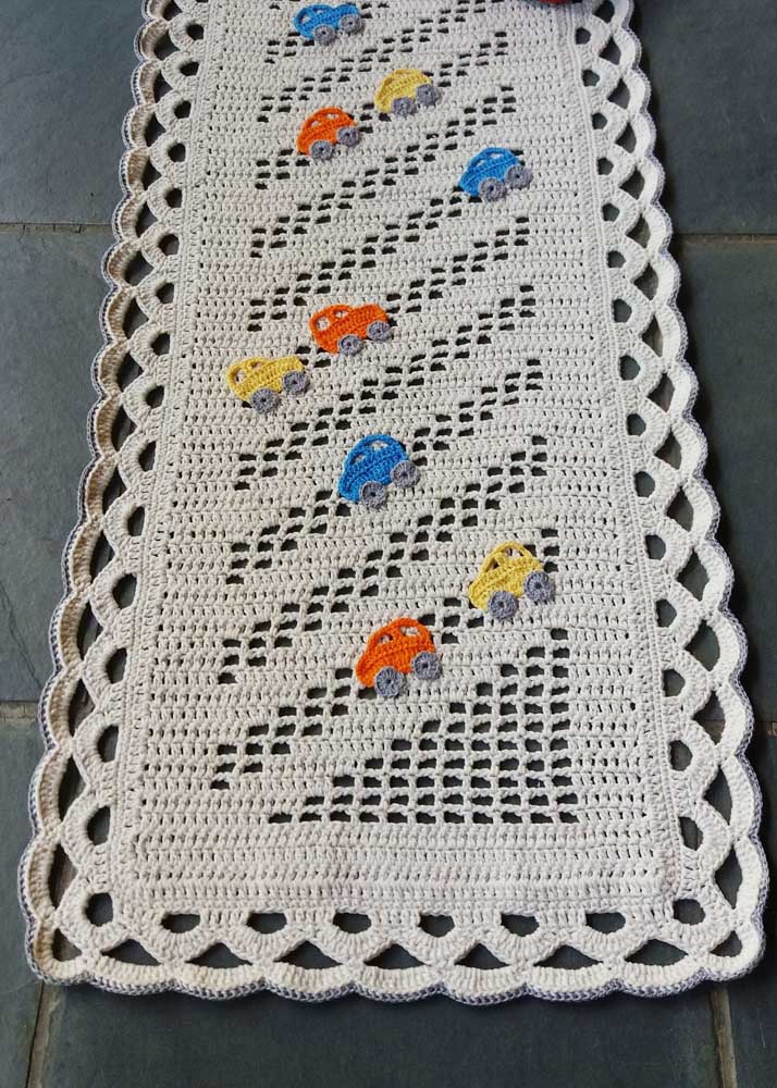 tapete de croche para quarto infantil