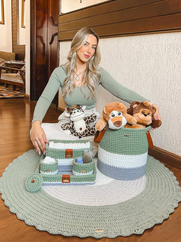 tapete de croche para quarto infantil