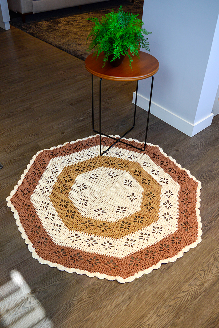 Como escolher o tamanho ideal de tapete de crochê redondo para sua sala
