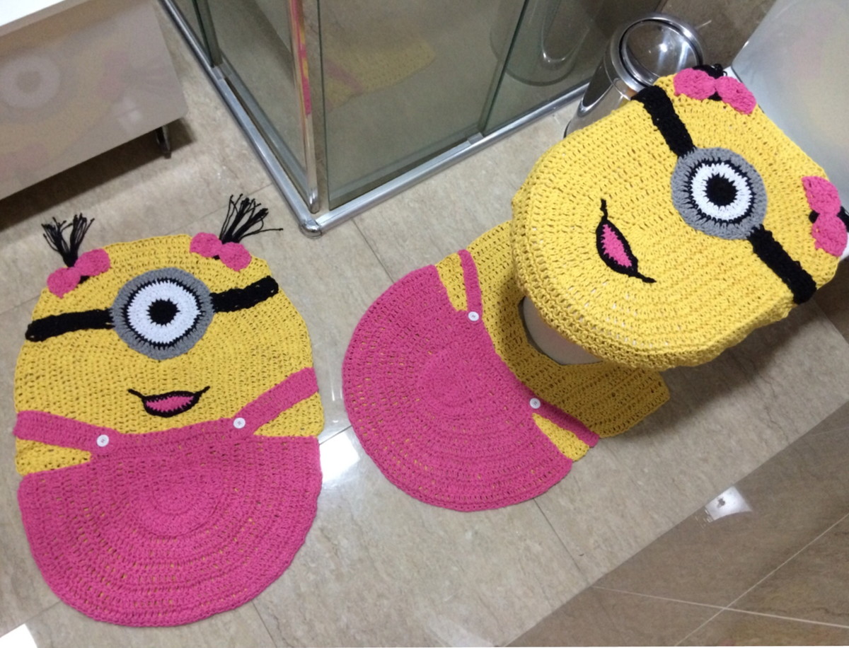 ideias criativas tapete barbante banheiro infantil