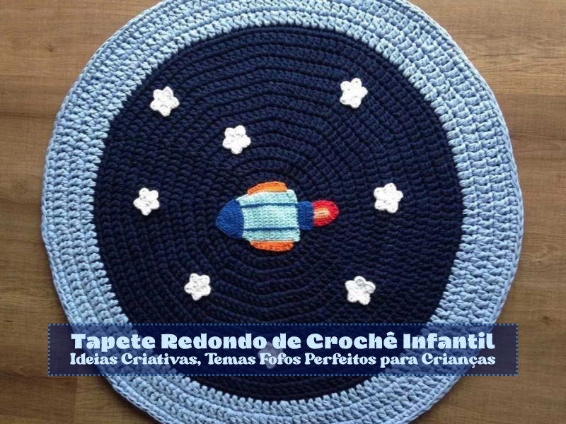 preço tapete de croche azul artesanal