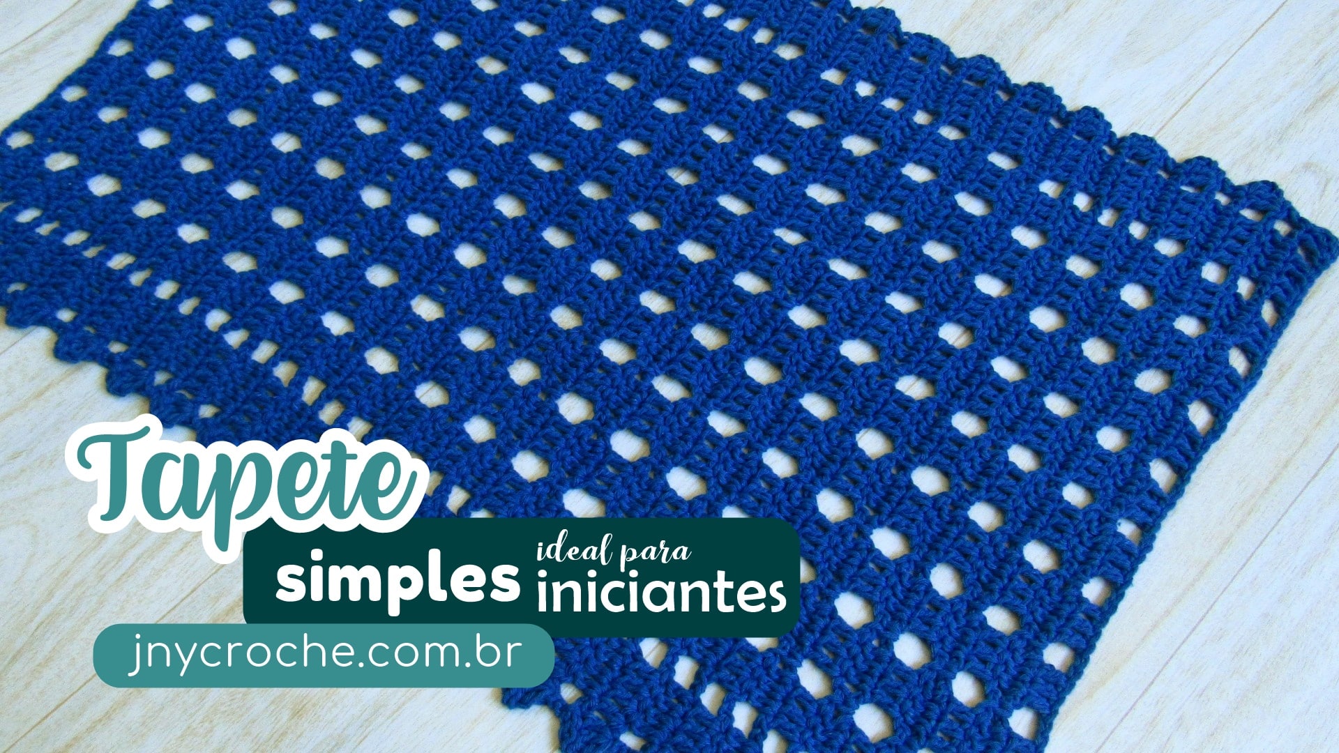 tapetes de croche azul