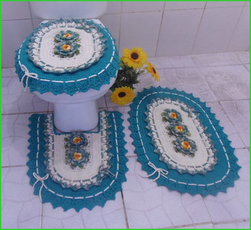 como evitar erros ao fazer tapete de croche azul
