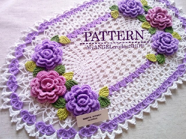 ideias criativas tapetes croche oval flores ambientes